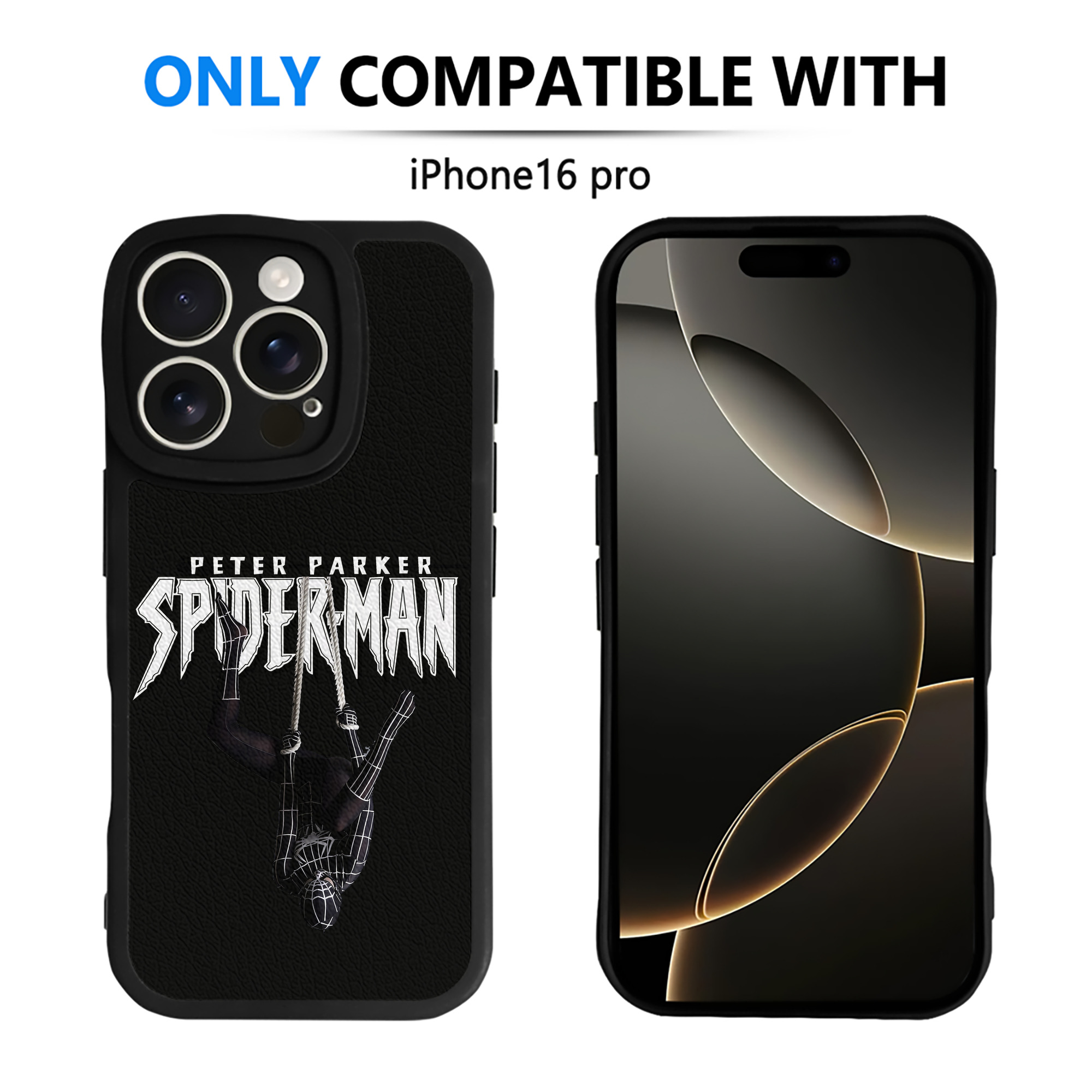 Spider Man スパイダーマン 【iPhone 16シリーズ対応】シリコンスマホケース（レザー調） 材質：シリコン